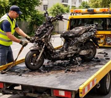 Enlèvement scooter épave