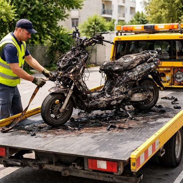 Enlèvement scooter épave
